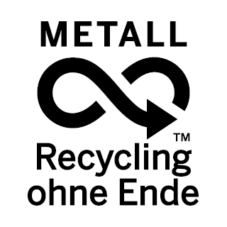 Das ’’Metall wird für immer recycelt’’ Logo