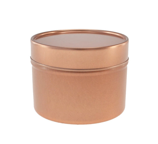 Runde nahtlose Stülpdeckeldosen in Roségold