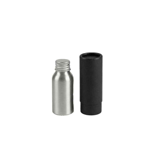 Aluminiumflaschen mit Schraubverschluss – Silber & Schwarz