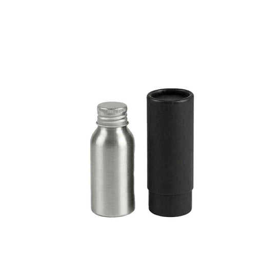 Aluminiumflaschen mit Schraubverschluss – Silber & Schwarz