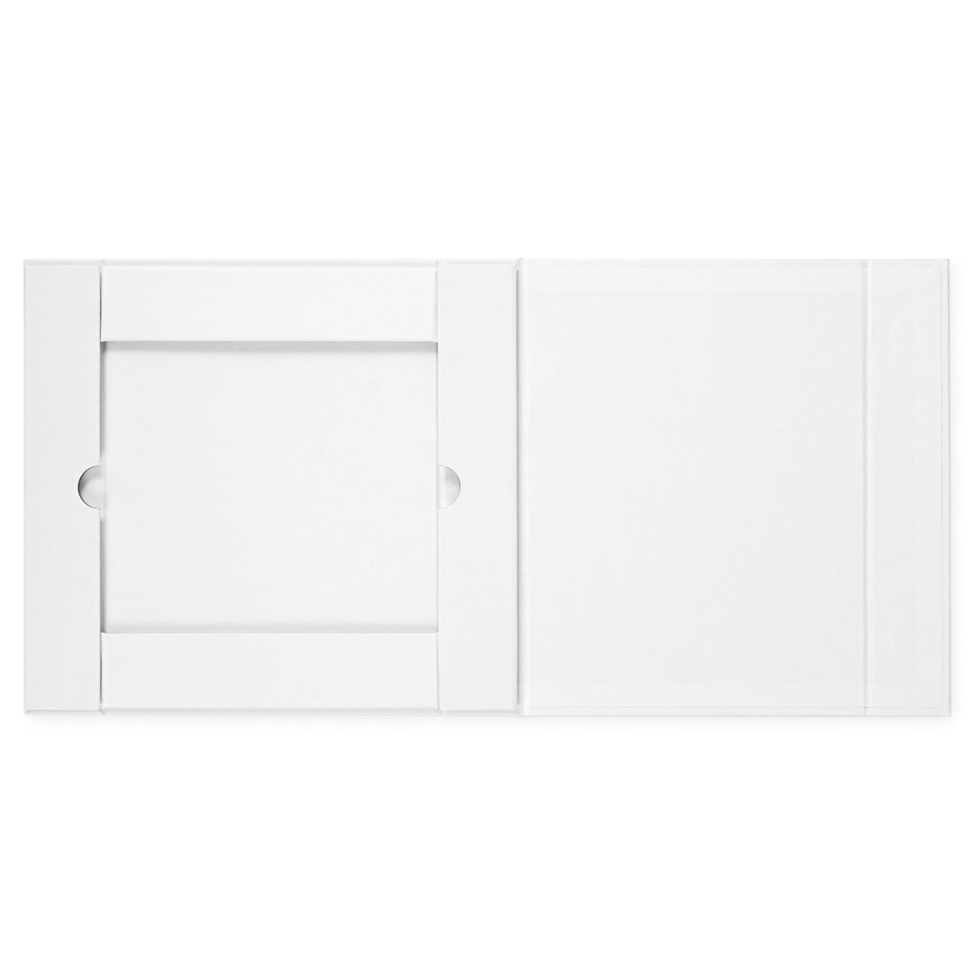 Flache A5 Magnet-Geschenkboxen in Schwarz & Weiß