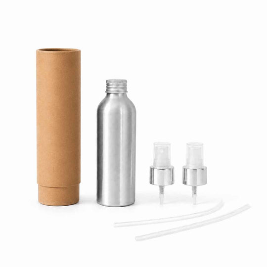 Aluminiumflaschen mit Schraubverschluss – Silber & Schwarz
