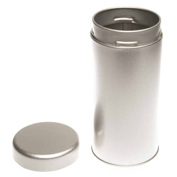 Runde Schraubdeckeldose in Silber