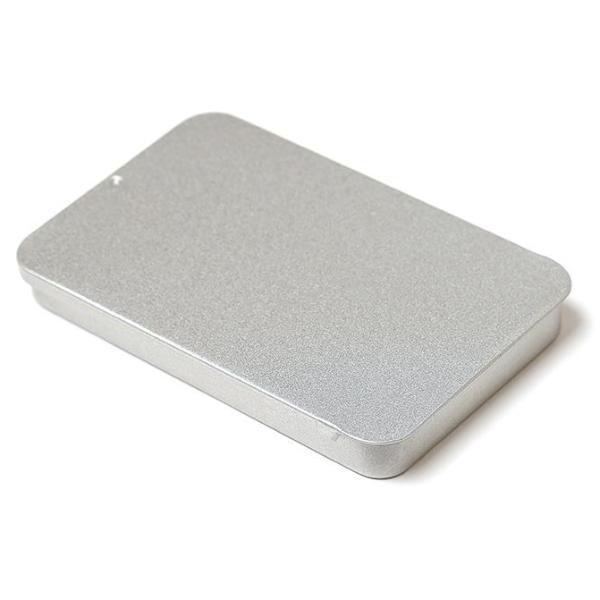 Rechteckige Dose in Silber mit Schiebedeckel | Metallverpackungen