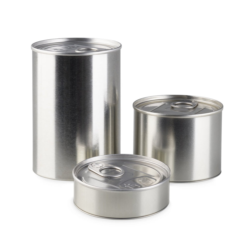 Runde Pressitin in Silber – Dosenkörper und -boden